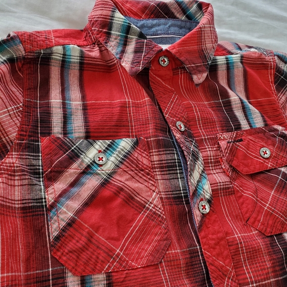 Levi's Button-Down Plaid Long Sleeves, Kids, Size 5 - Picture 4 of 6